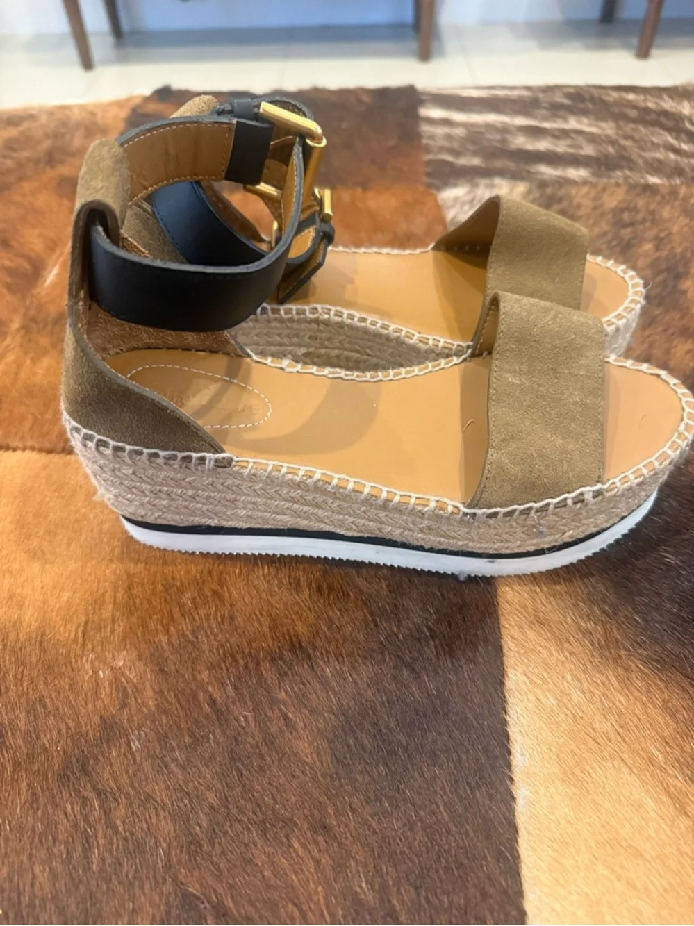 See by Chloe Glyn suede espadrille Platform Sandals